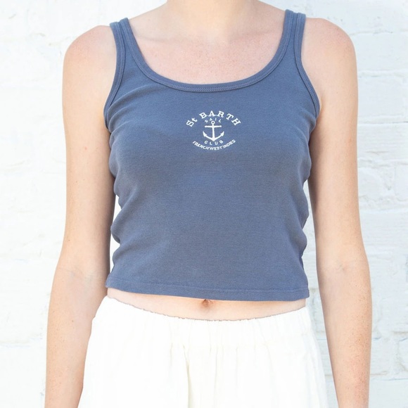 Brandy Melville blue beyonca st Barts tank - Picture 2 of 2